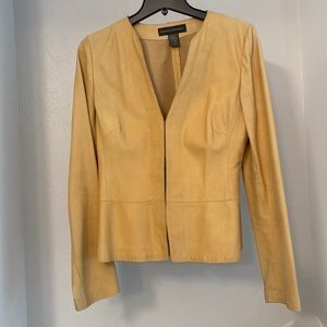 Banana republic tan leather jacket